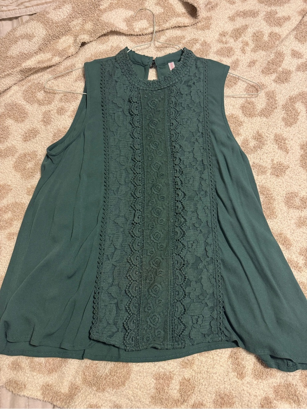 Turquoise blue Xhilaration lace tank top blouse size medium women’s top